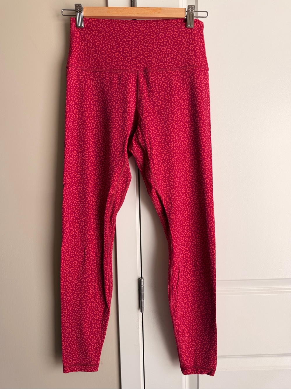 lululemon athletica Pink-Red Micro Print High-Rise Leggings